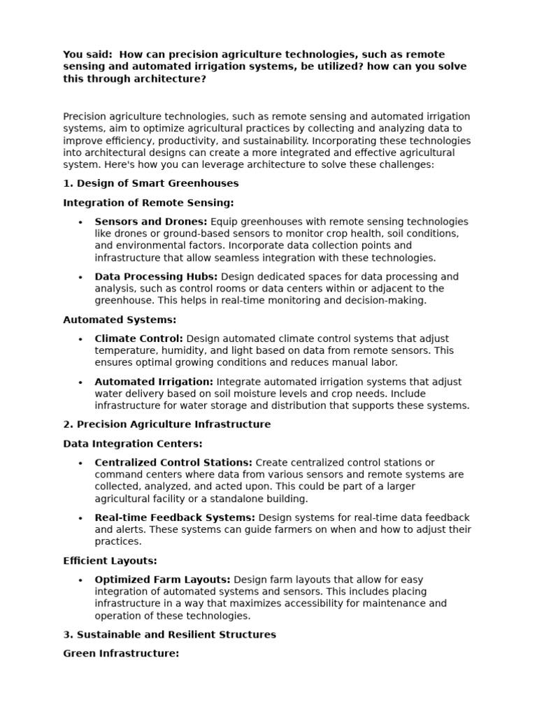 Remote Sensing and Automated Irrigation | PDF