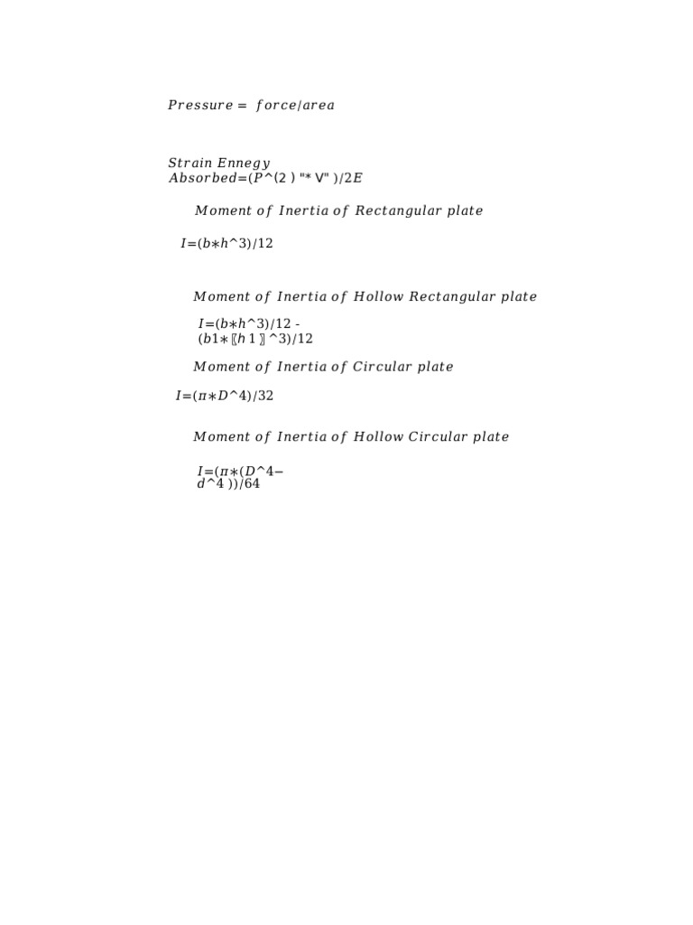 Referance calculation formulas pdf