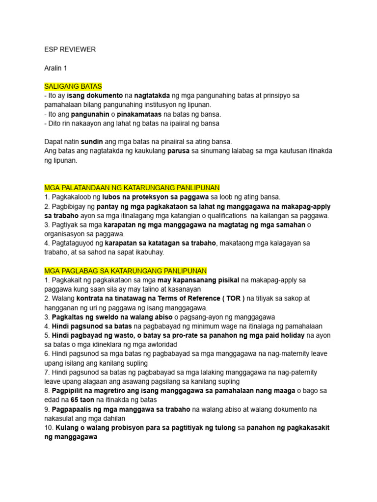 Esp Reviewer | PDF