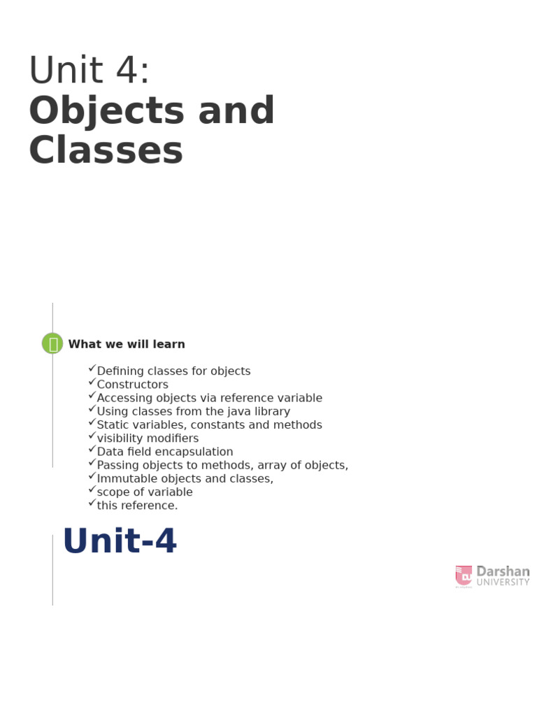 Understanding Classes and Objects in OOP | PDF | Constructor (Object ...
