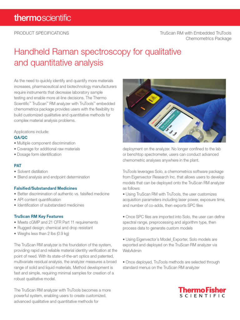 TSRM TruTools SpecSheet 2016 FINAL | PDF | Analytical Chemistry ...