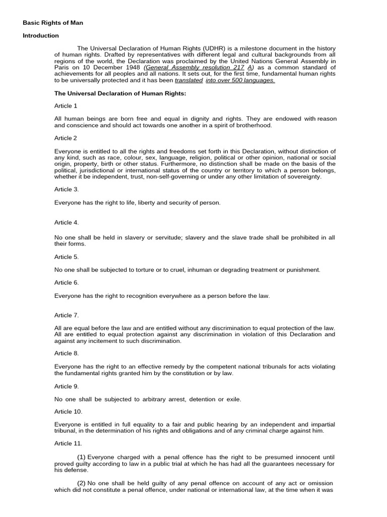 Basic rights of man introduction and patients bill of rights pdf