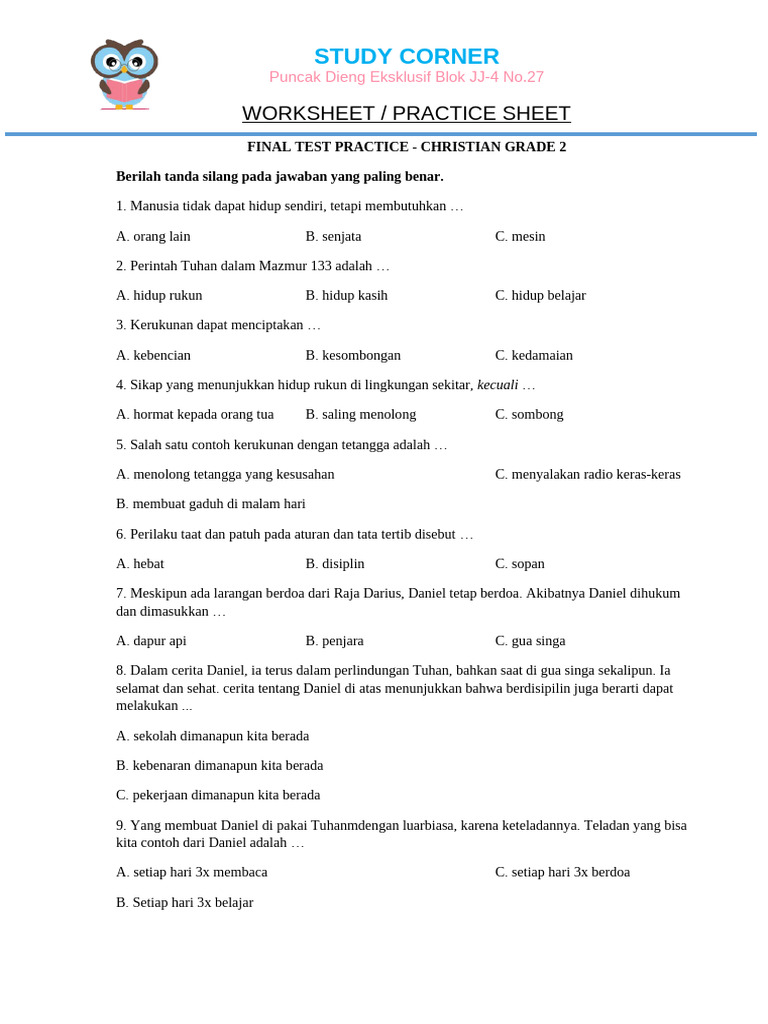 Final Test Christian | PDF