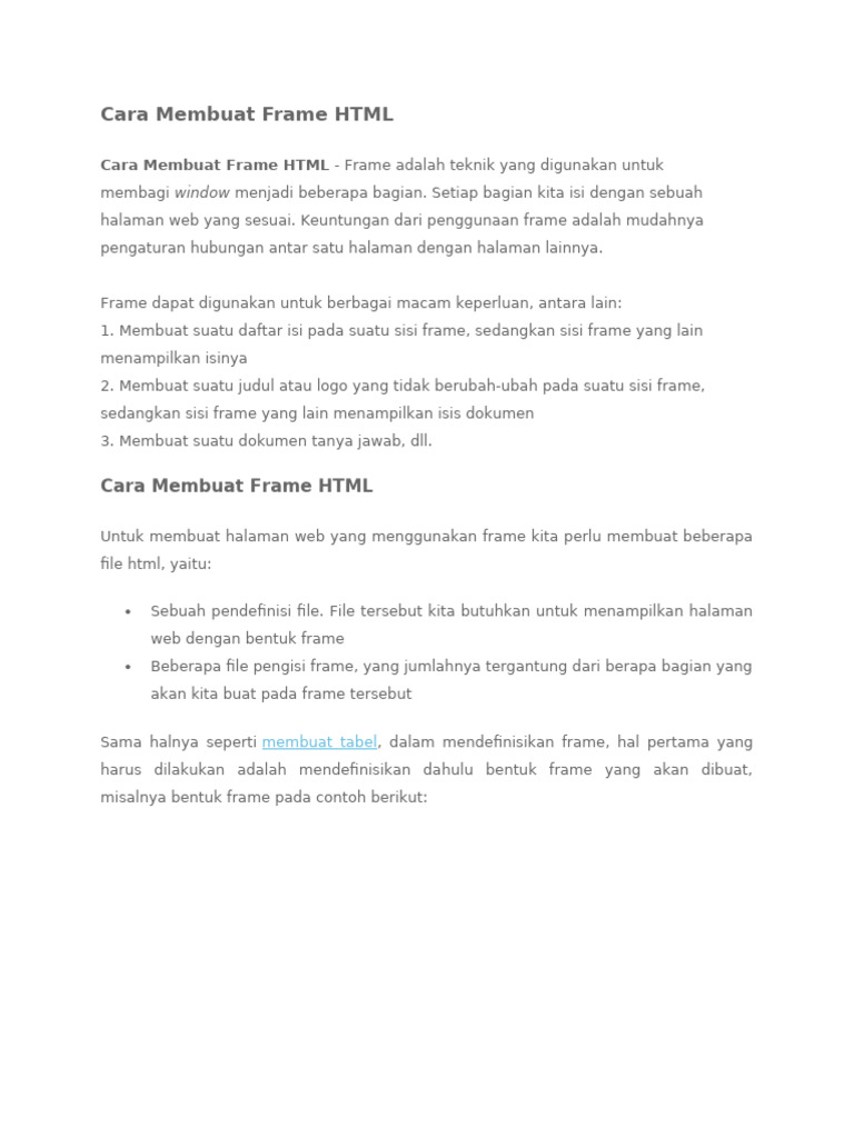 Div DAN Frame HTML | PDF