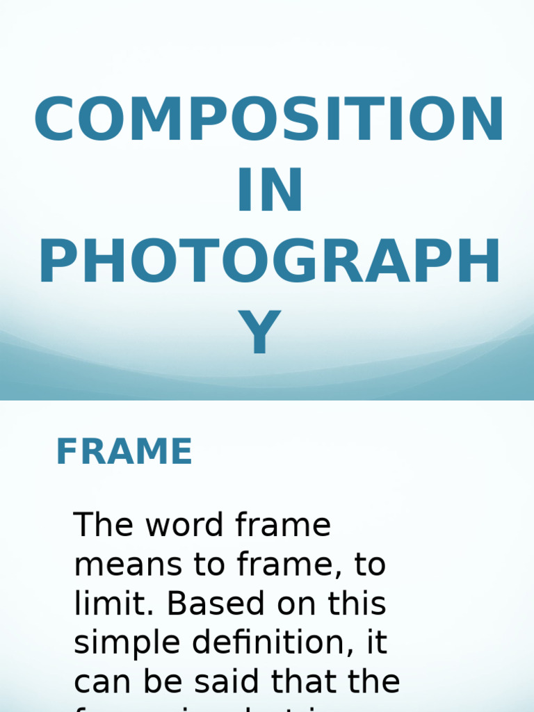 Composition in Photography | PDF