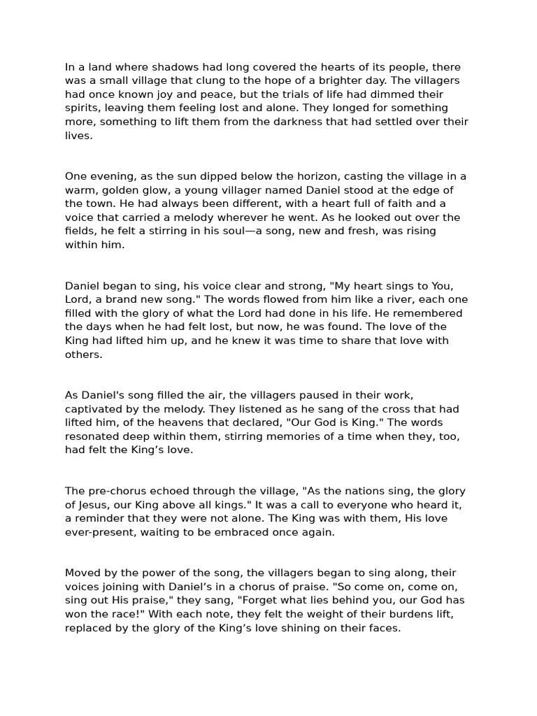 The Song of The King's Love PDF