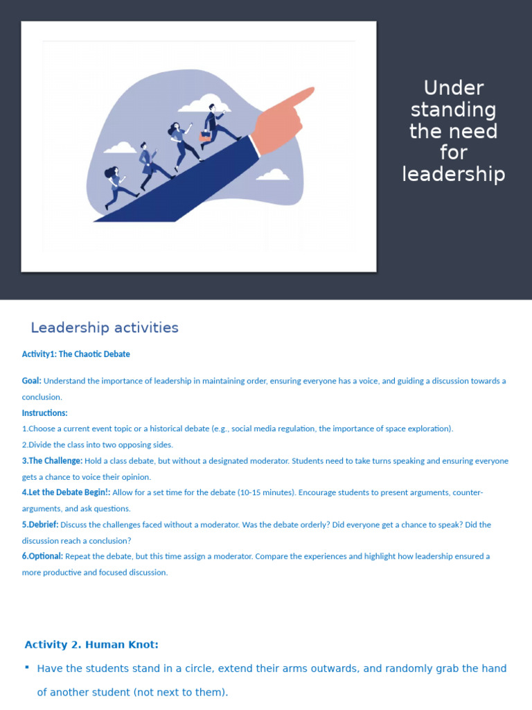 L01 Need For Leadership and Goal of Organisation | PDF