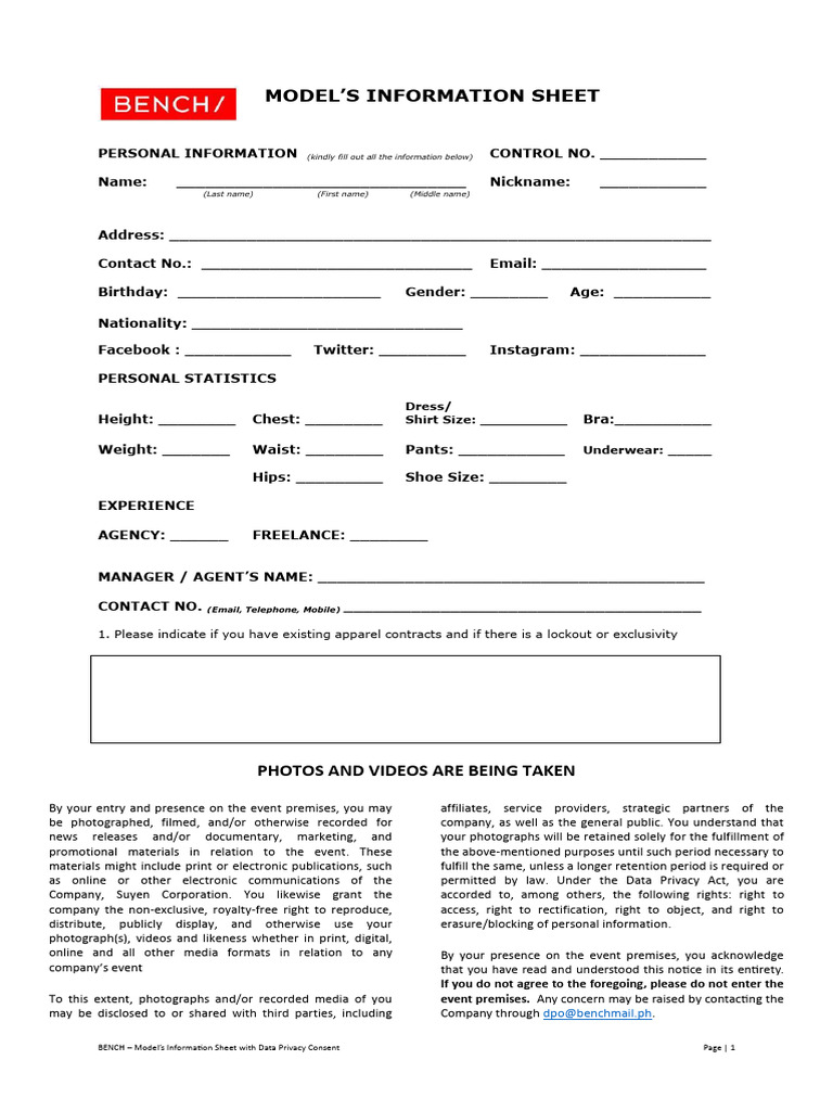 Model Information Sheet With Consent | PDF