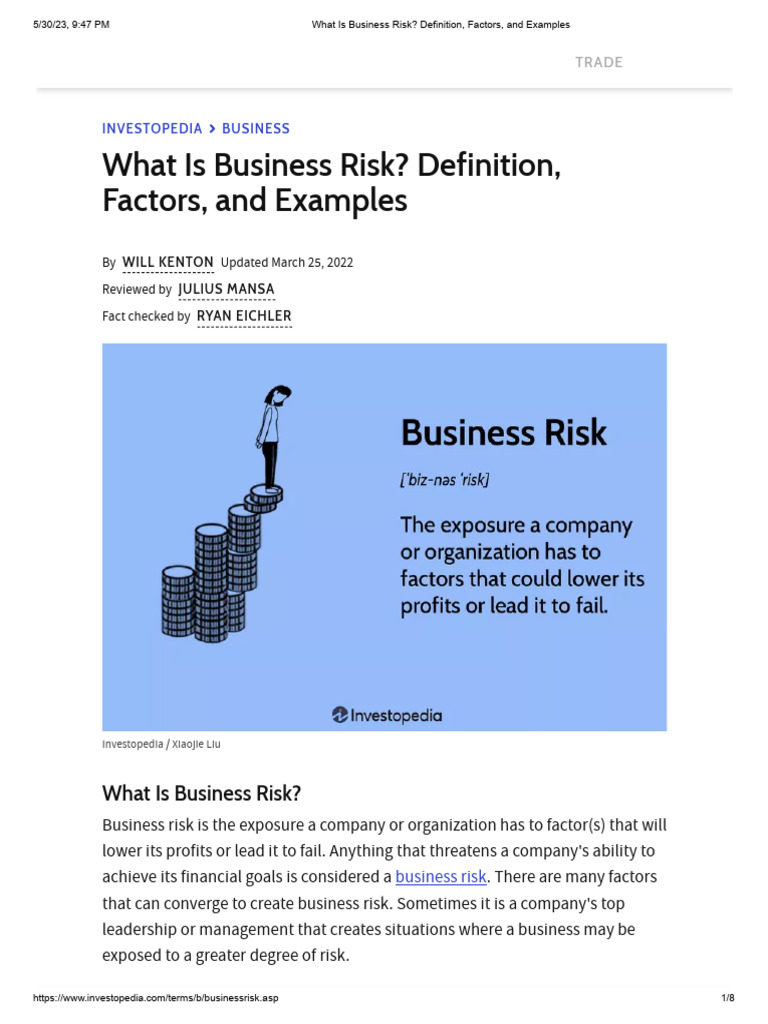 Understanding Business Risk Factors | PDF | Leverage (Finance) | Risk