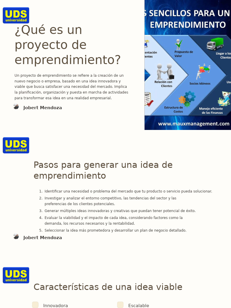 Que Es Un Proyecto de Emprendimiento | PDF | Iniciativa empresarial ...
