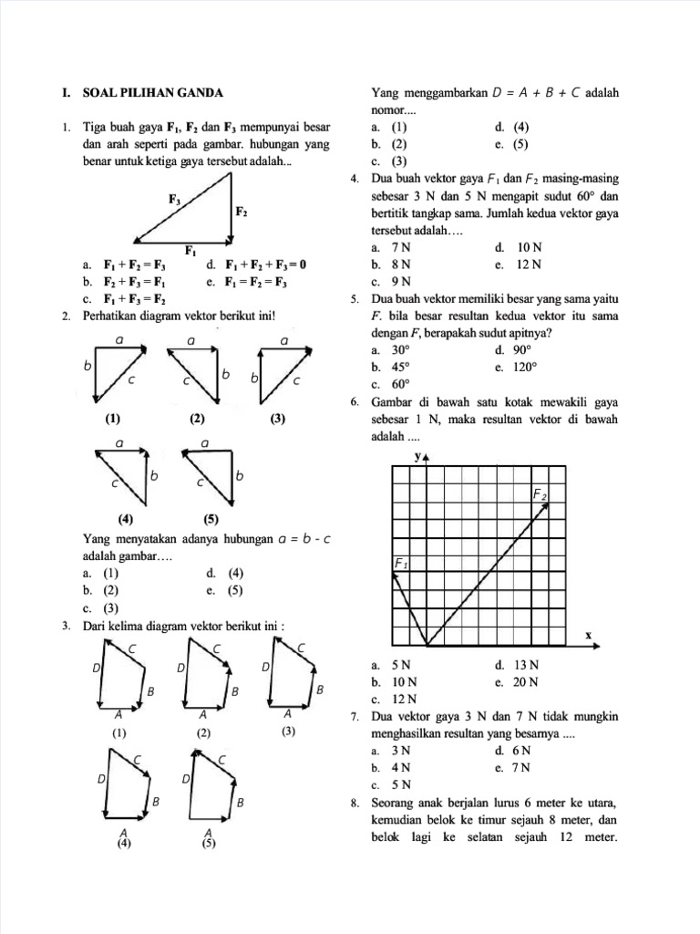 PDF Soal Pilihan Ganda Vektor Compress | PDF