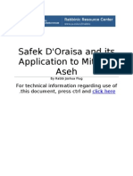 Safek D'Oraisa and Its Application To Mitzvos Aseh