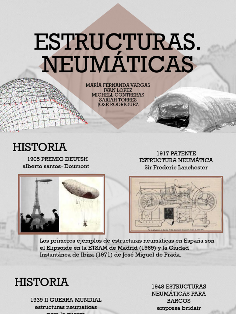 Estructuras Neumáticas: Historia y Tipos | PDF | Presión | El plastico