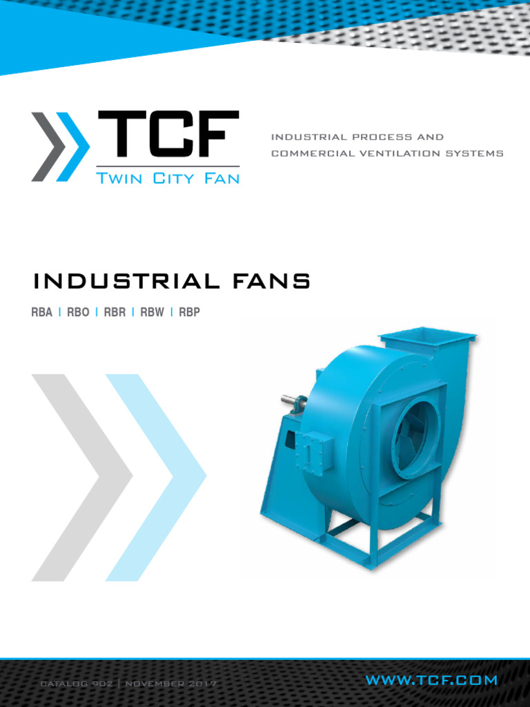 RBO RBR RBA RBW RBP Industrial Fans Catalog 902 | PDF | Duct (Flow ...