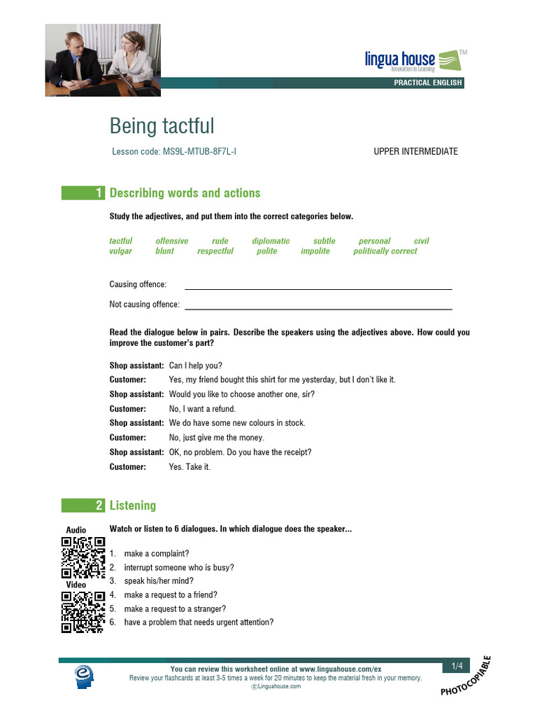 Being Tactful | PDF