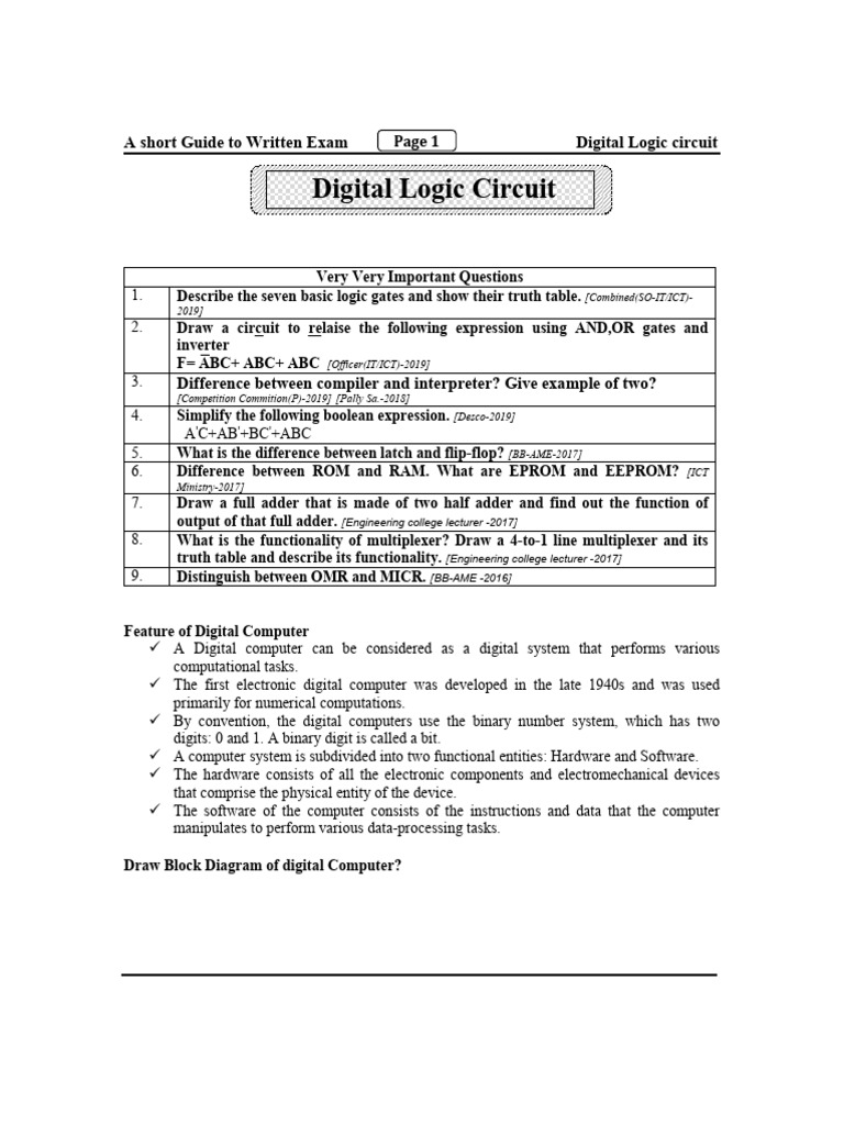 Digital Logic | PDF