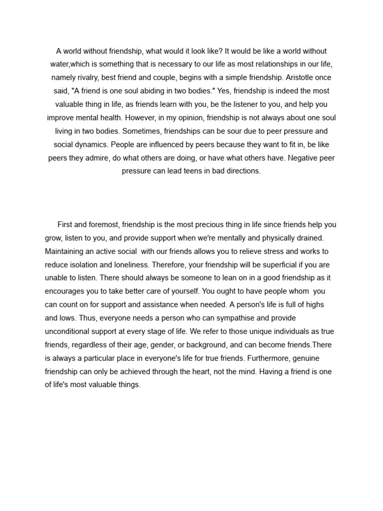 English FRIENDSHIP PDF