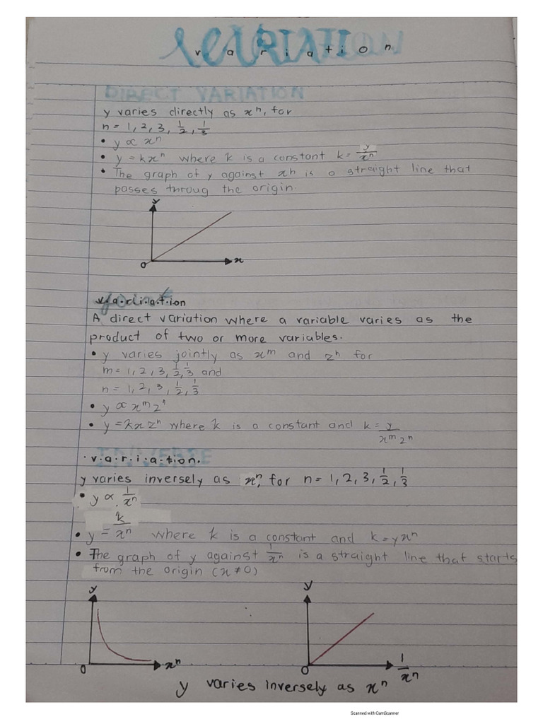 Maths Variation | PDF