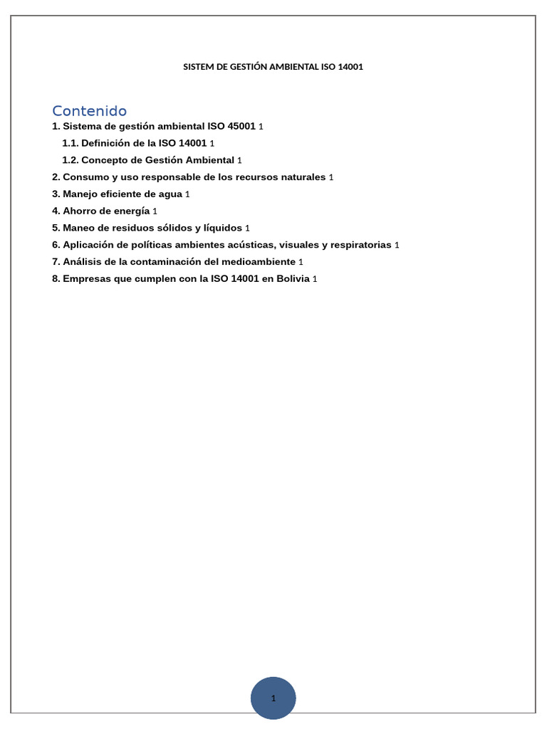 Sistema de Gestión Ambiental ISO 14001 OFICIAL | PDF