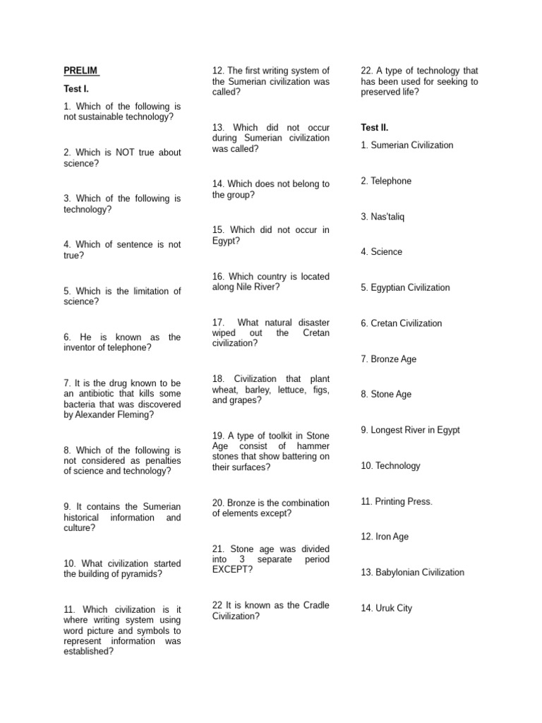 STS QUESTIONNAIRE | PDF