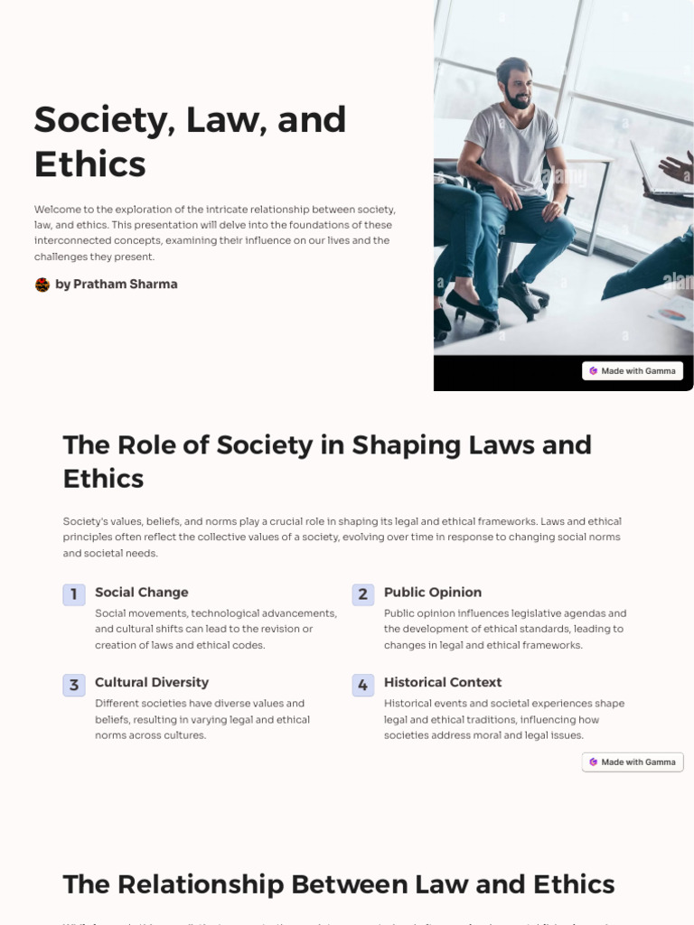 Society Law and Ethics | PDF | Morality | Social Psychology
