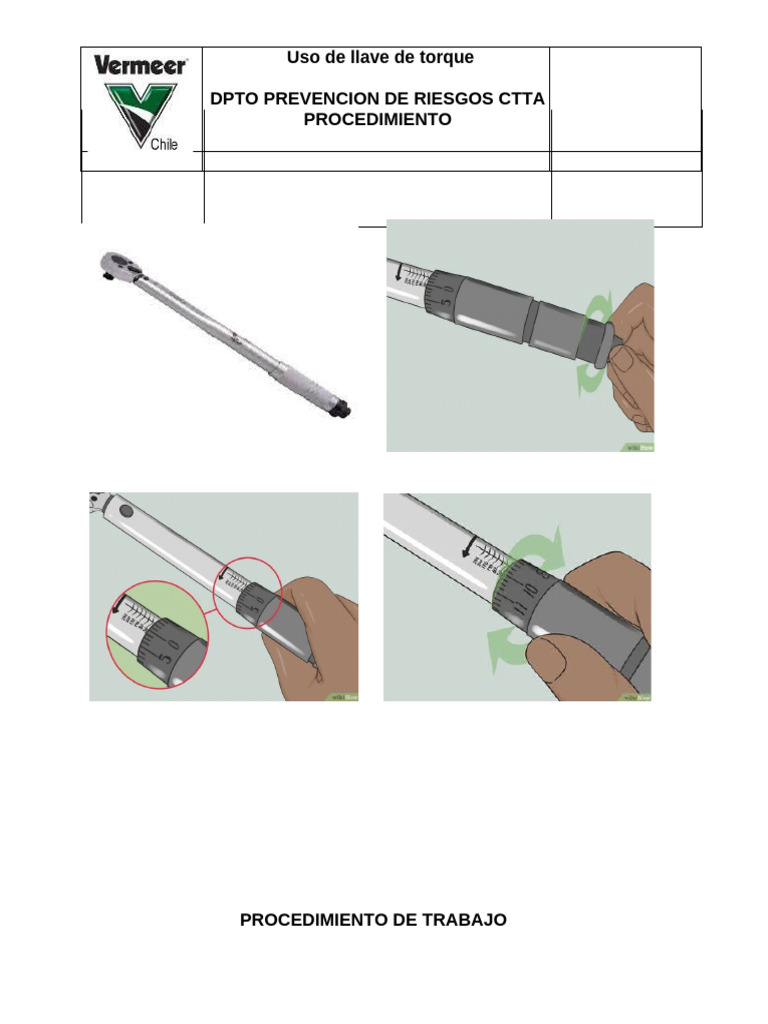 Uso de Llave Torque | PDF