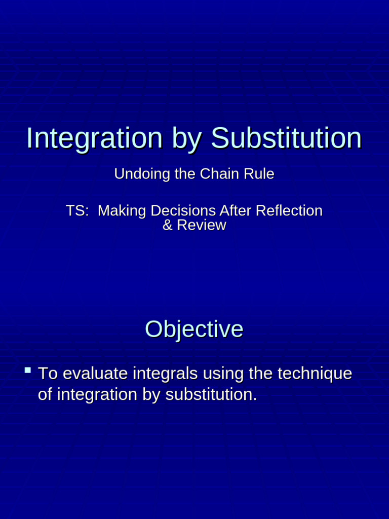 Integration By Substitution Pdf Integral Area