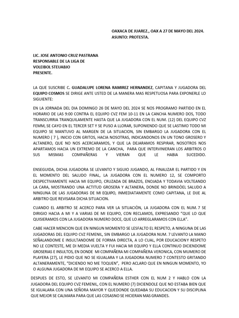 Formato Queja | PDF