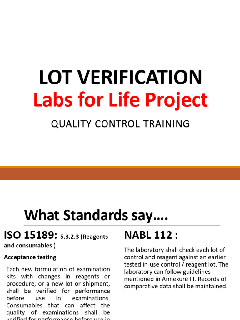 Lot Verification - 1 | PDF