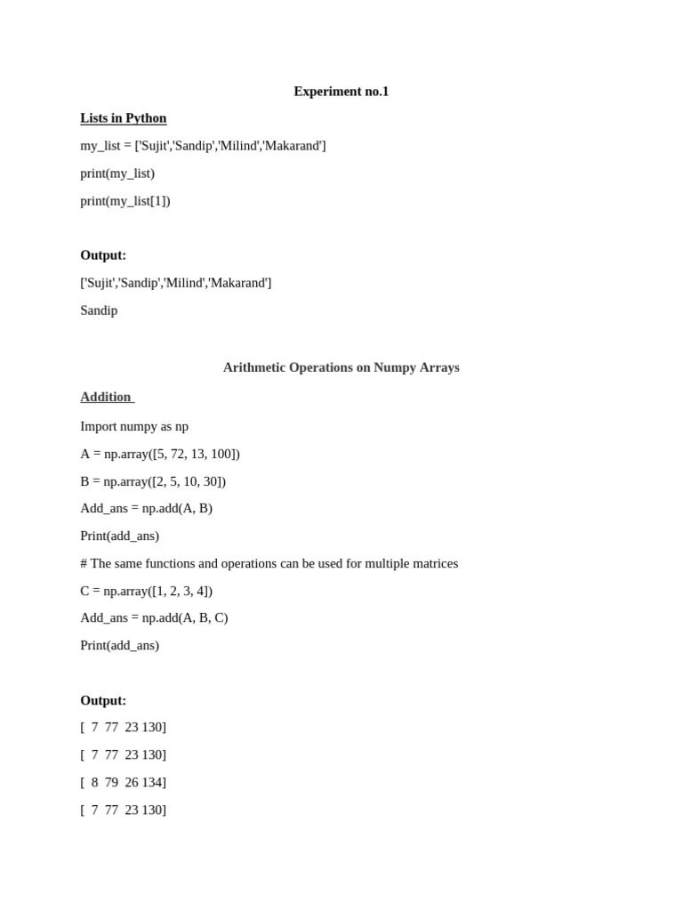 Dal Programs With Output | PDF | Statistical Analysis | Teaching ...