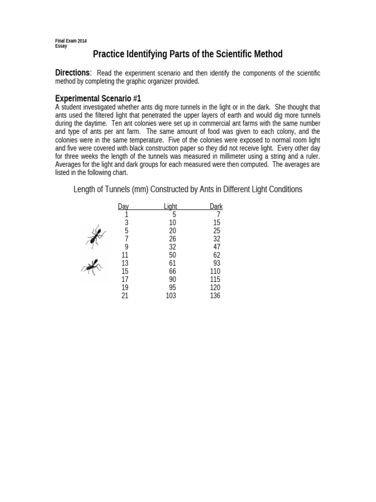 Scientific Method Exam Scenarios | PDF | Seed | Experiment