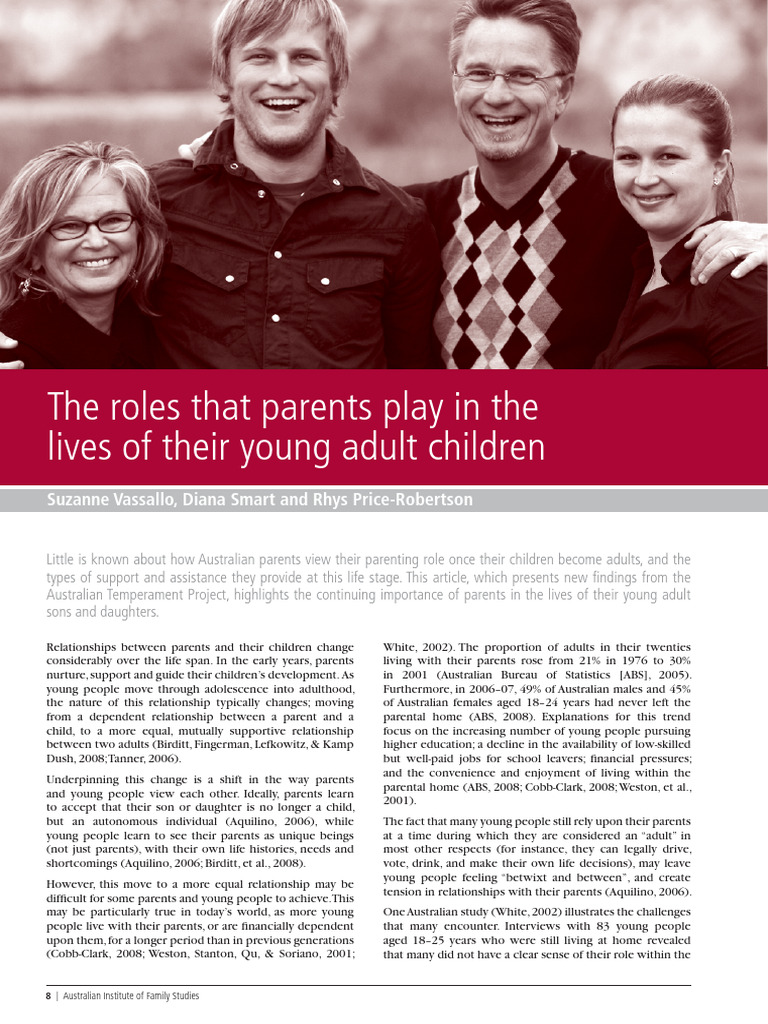 The Roles That Parents Play in The Lives of Their Young Adult Children ...
