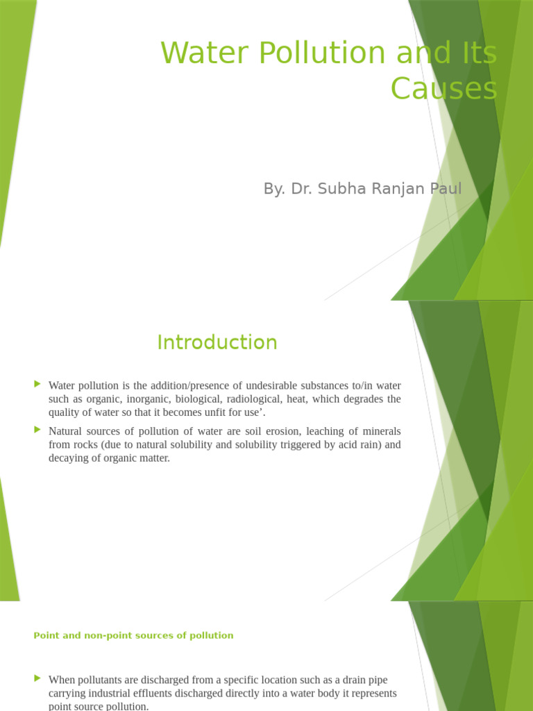 Water Pollution and Its Causes | PDF