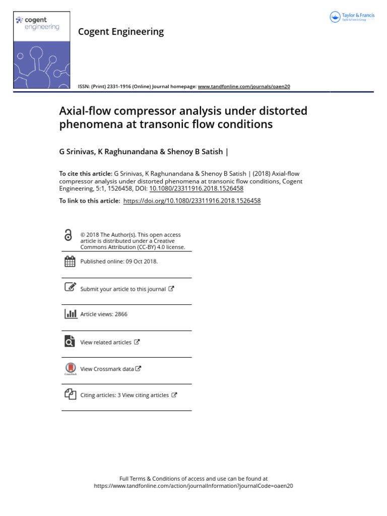 Axial-Flow Compressor Analysis Under Distorted Phenomena at Transonic ...