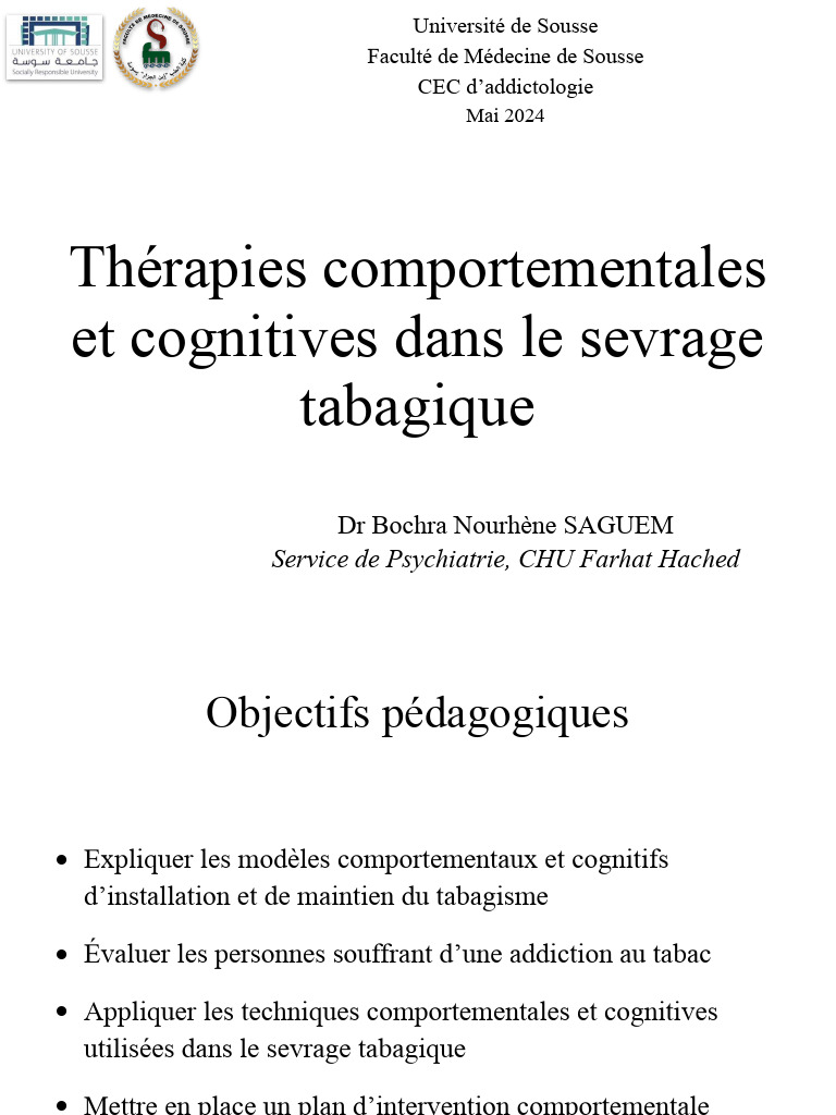TCC Du Sevrage Tabagique | PDF