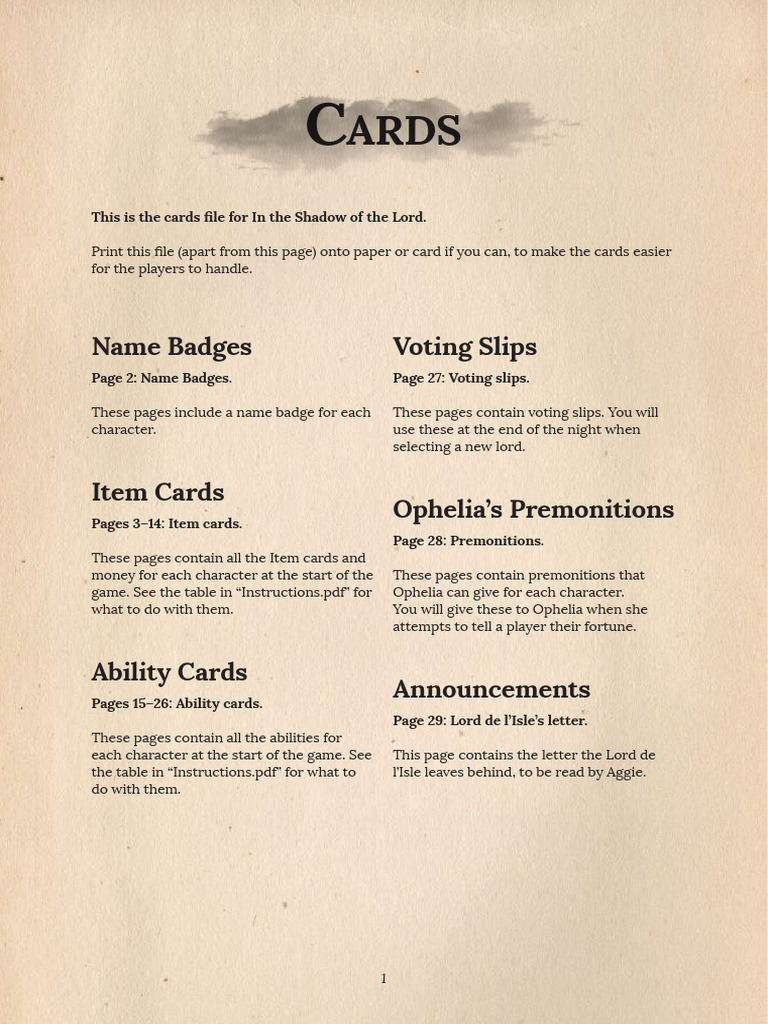 Cards | PDF