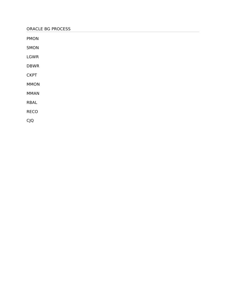 Oracle BG Process | PDF