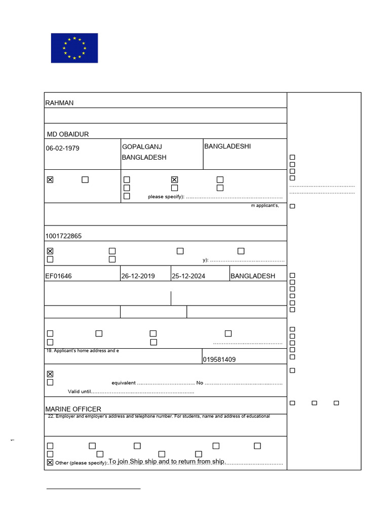 Sample Filled Form | PDF