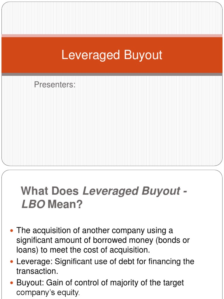 Understanding Leveraged Buyouts (LBOs) | PDF | Career & Growth