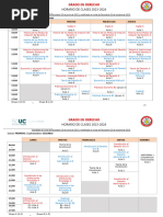 Horarios Curso Derecho 2025/2026 | PDF | Justicia | Crimen y violencia