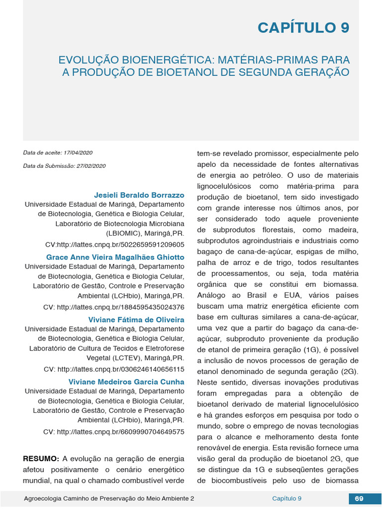 Evolução Bioenergética: Matérias-Primas para a produção de Bioetanol de ...