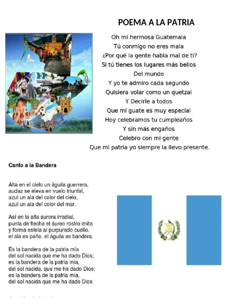 Poema A La Patria | PDF