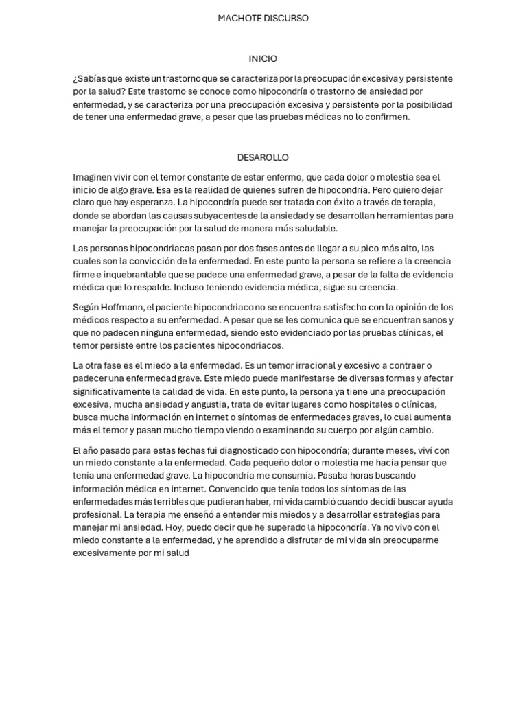 Machote Discurso | PDF | Wellness