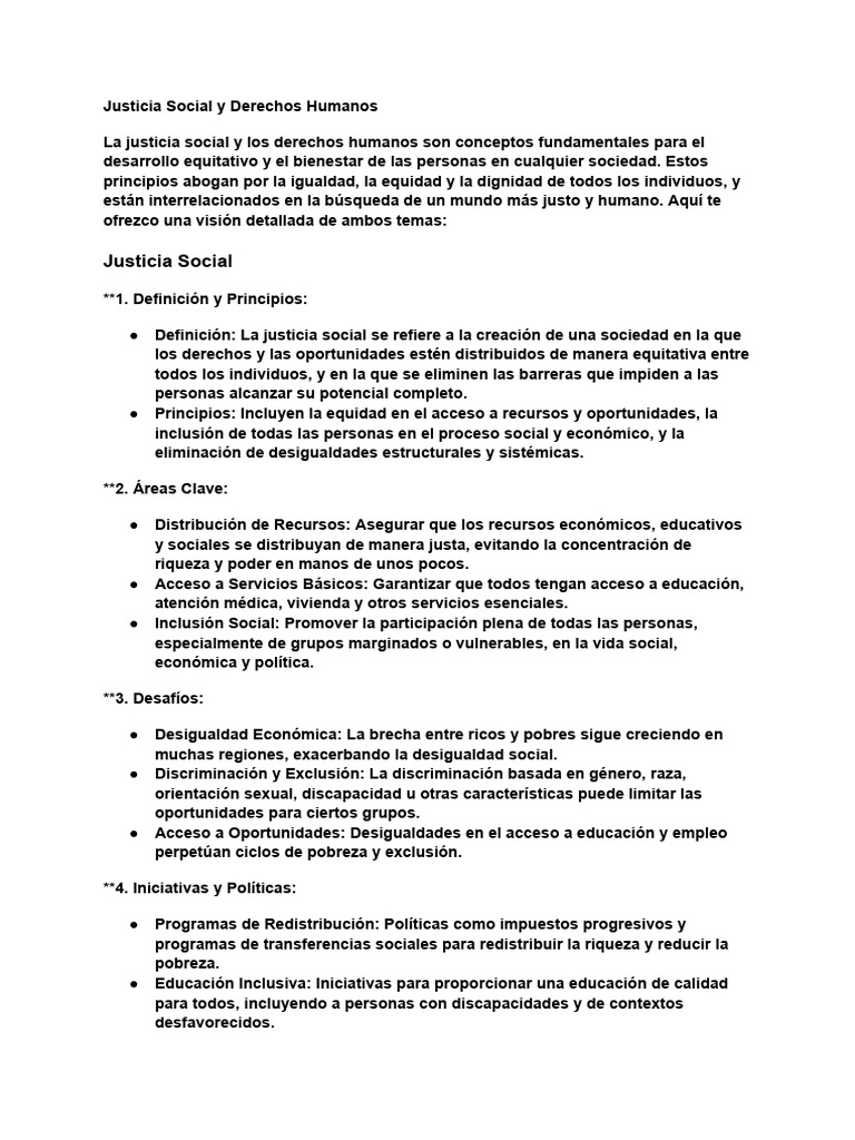Justicia Social y Derechos Humanos | PDF | Justicia social | Estudios ...