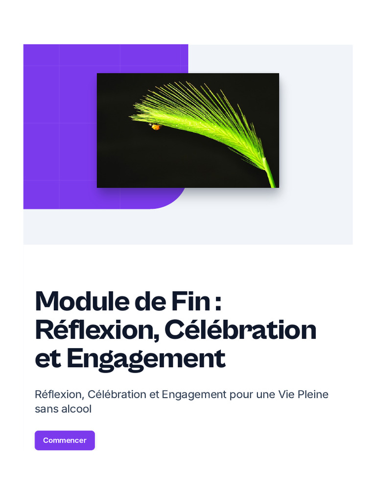 Module de Fin Reflexion Celebration Et Engagement | PDF