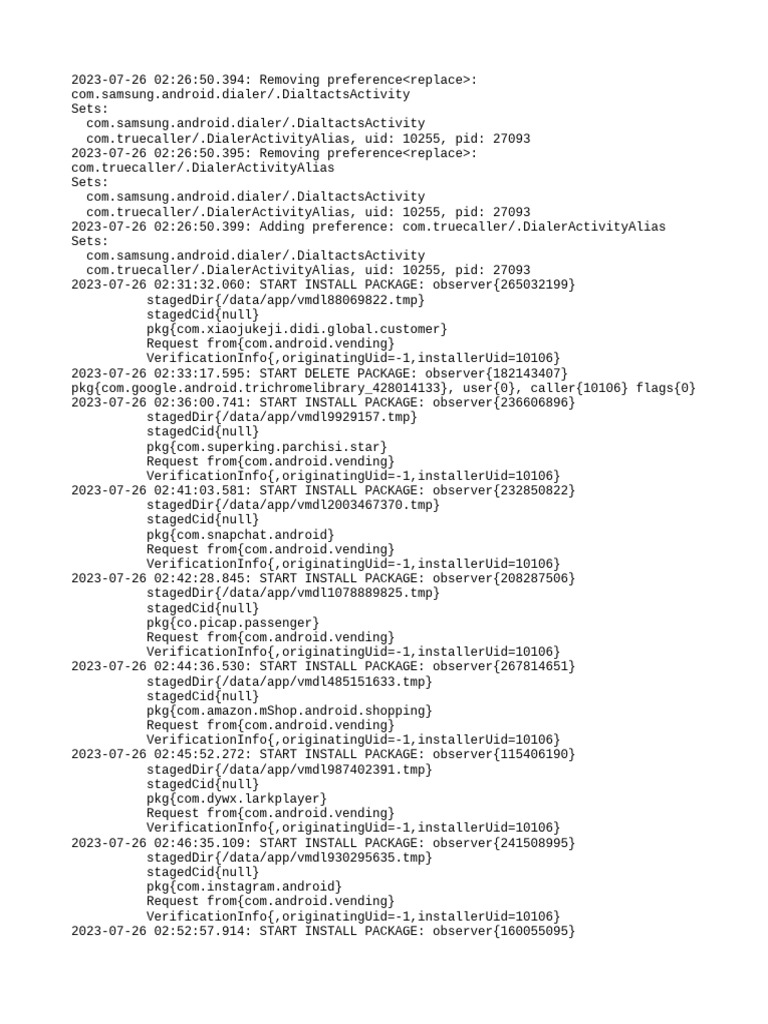PM Debug Info | PDF