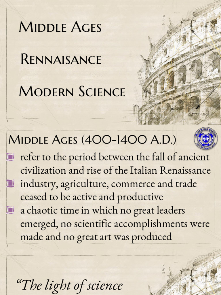Middle Ages Renaissance and Modern Science | PDF