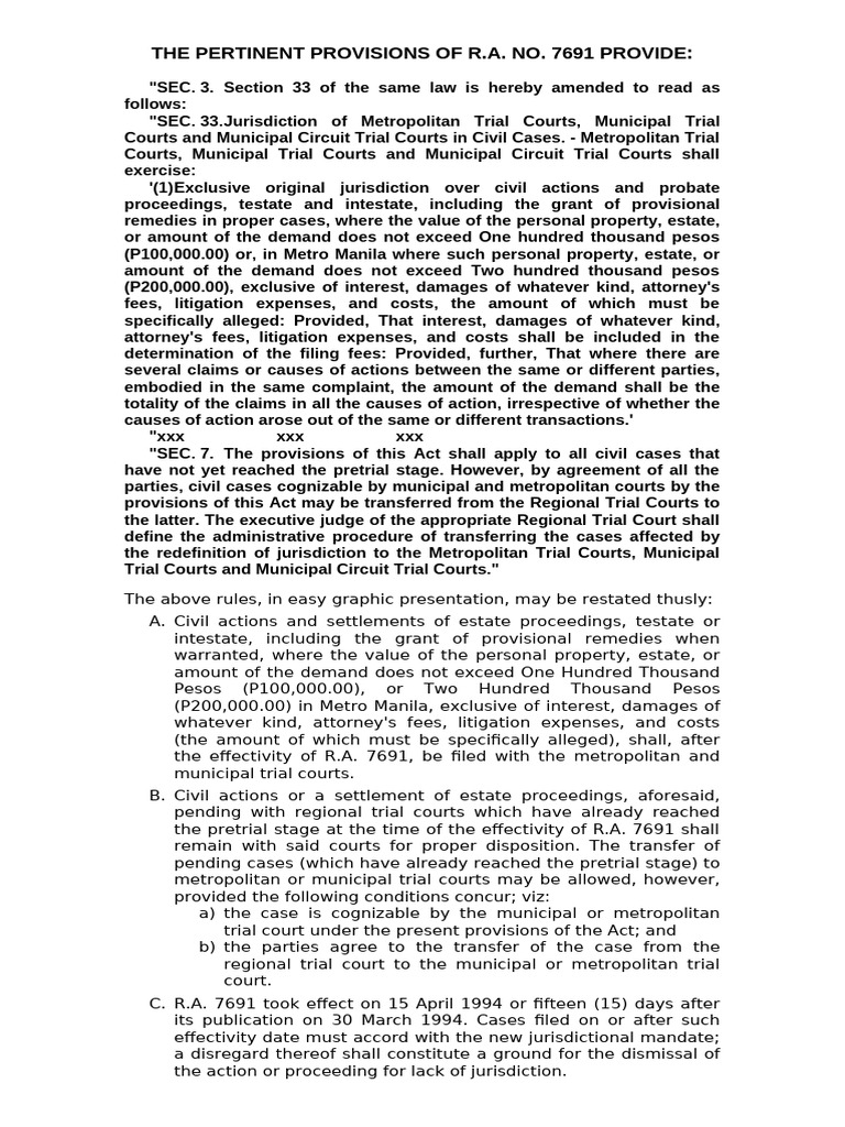 R.A. 7691 | PDF