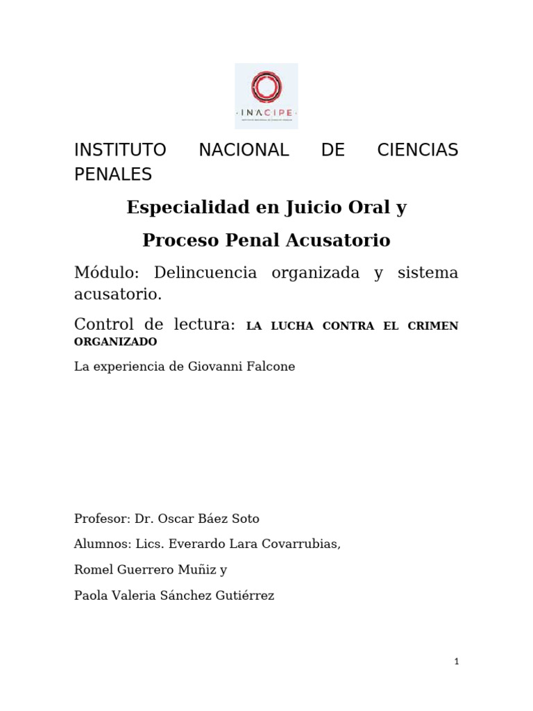La Lucha Contra El Crimen Organizado | PDF