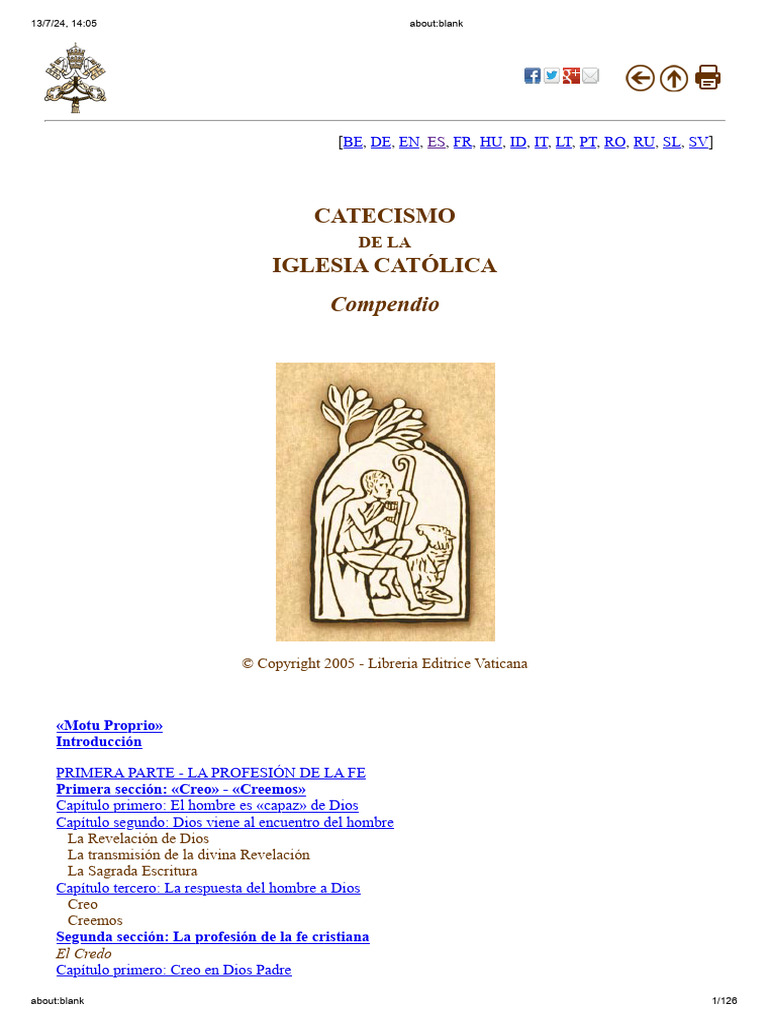 Catecismo de La Iglesia Catolica Compendio | PDF